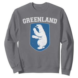 Greenland Sweatshirt Polar Bear Vintage Political Protest TS10 Charcoal Print Your Wear