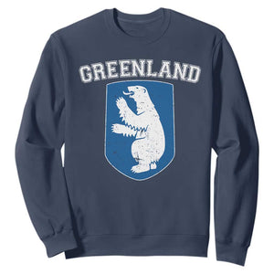 Greenland Sweatshirt Polar Bear Vintage Political Protest TS10 Navy Print Your Wear