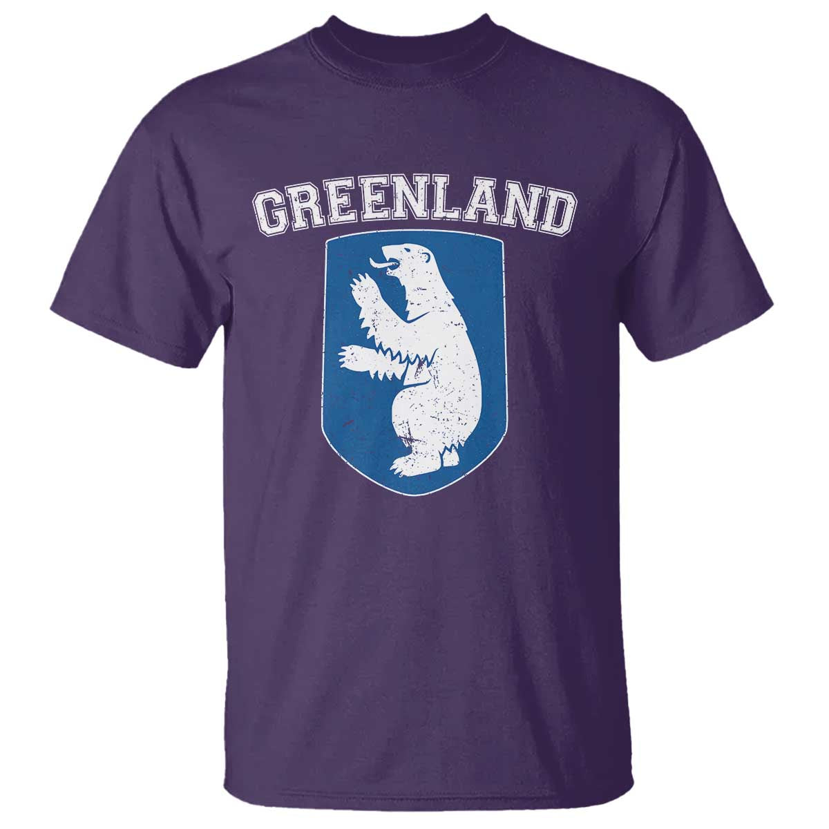 Greenland T Shirt Polar Bear Vintage Political Protest TS10 Purple Print Your Wear