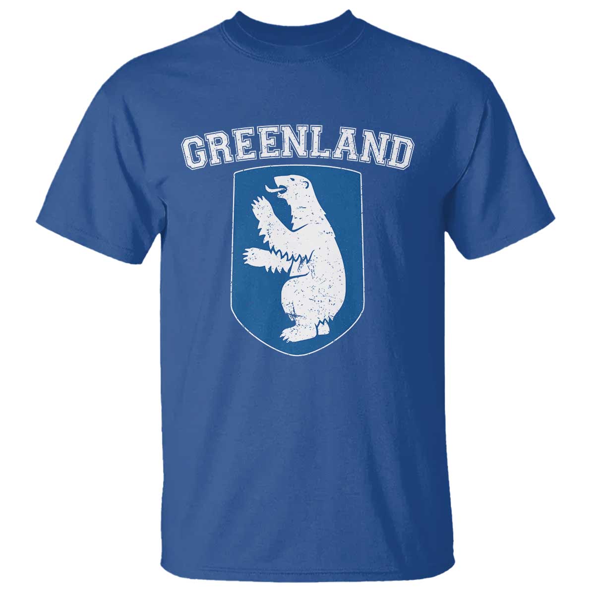 Greenland T Shirt Polar Bear Vintage Political Protest TS10 Royal Blue Print Your Wear