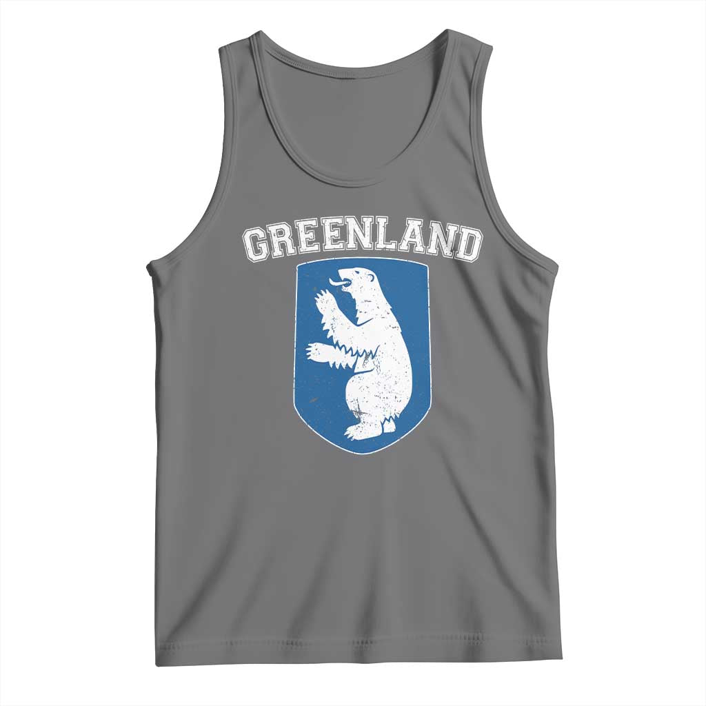 Greenland Tank Top Polar Bear Vintage Political Protest TS10 Black Heather Print Your Wear