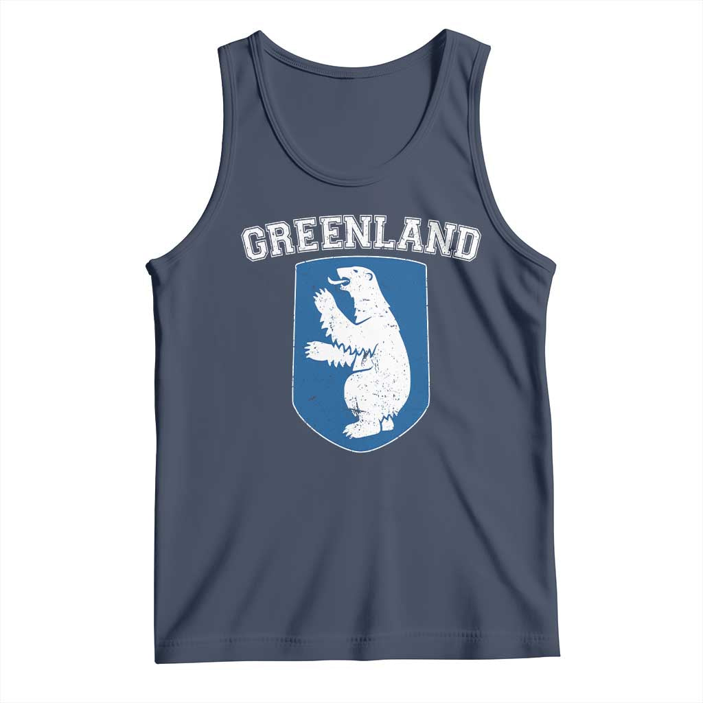 Greenland Tank Top Polar Bear Vintage Political Protest TS10 Navy Print Your Wear