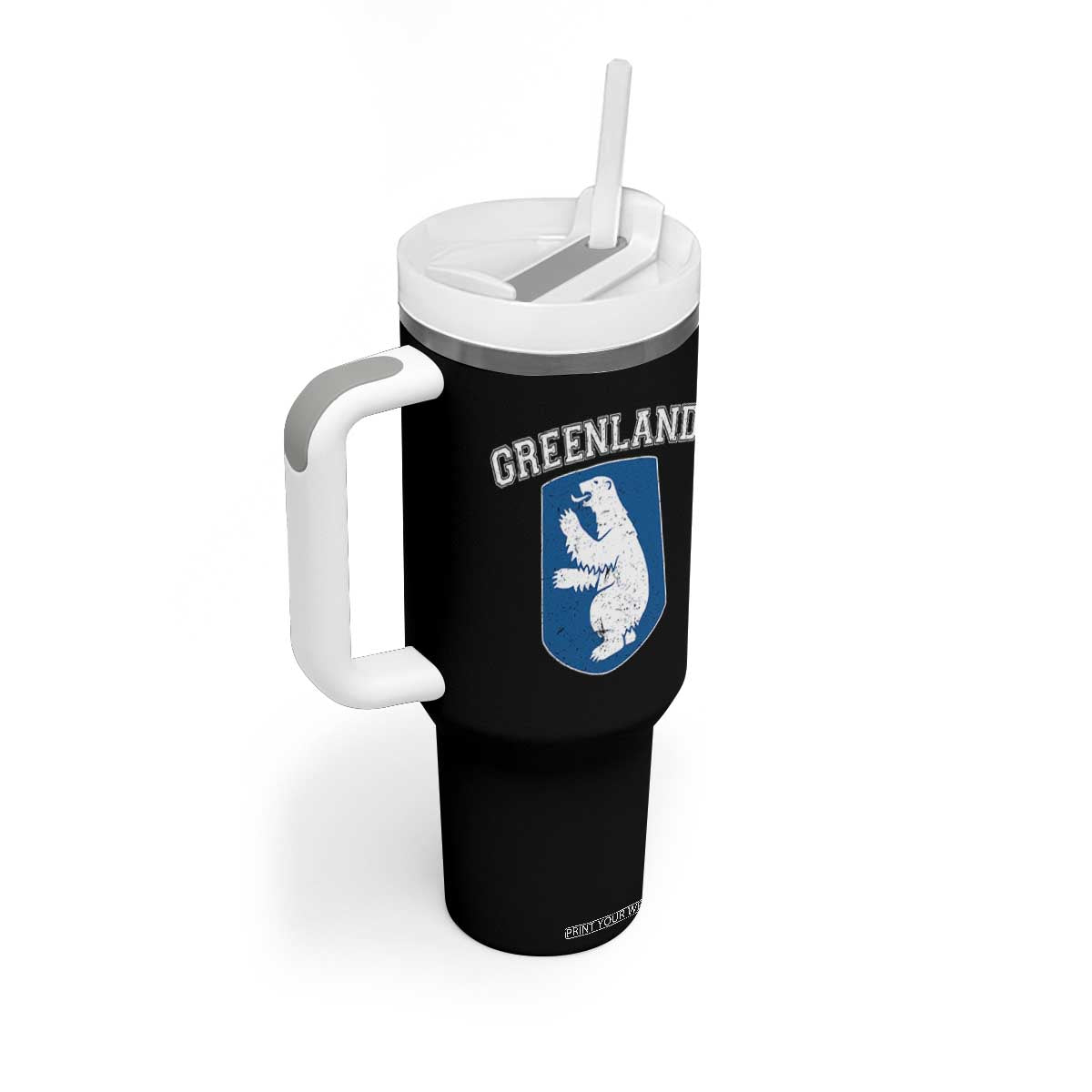 Greenland Tumbler With Handle Polar Bear Vintage Political Protest TS10 Print Your Wear