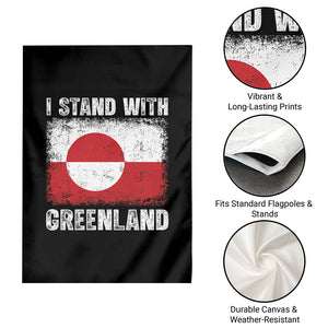 I Stand With Greenland Garden Flag Grunge Flag TS10 Print Your Wear