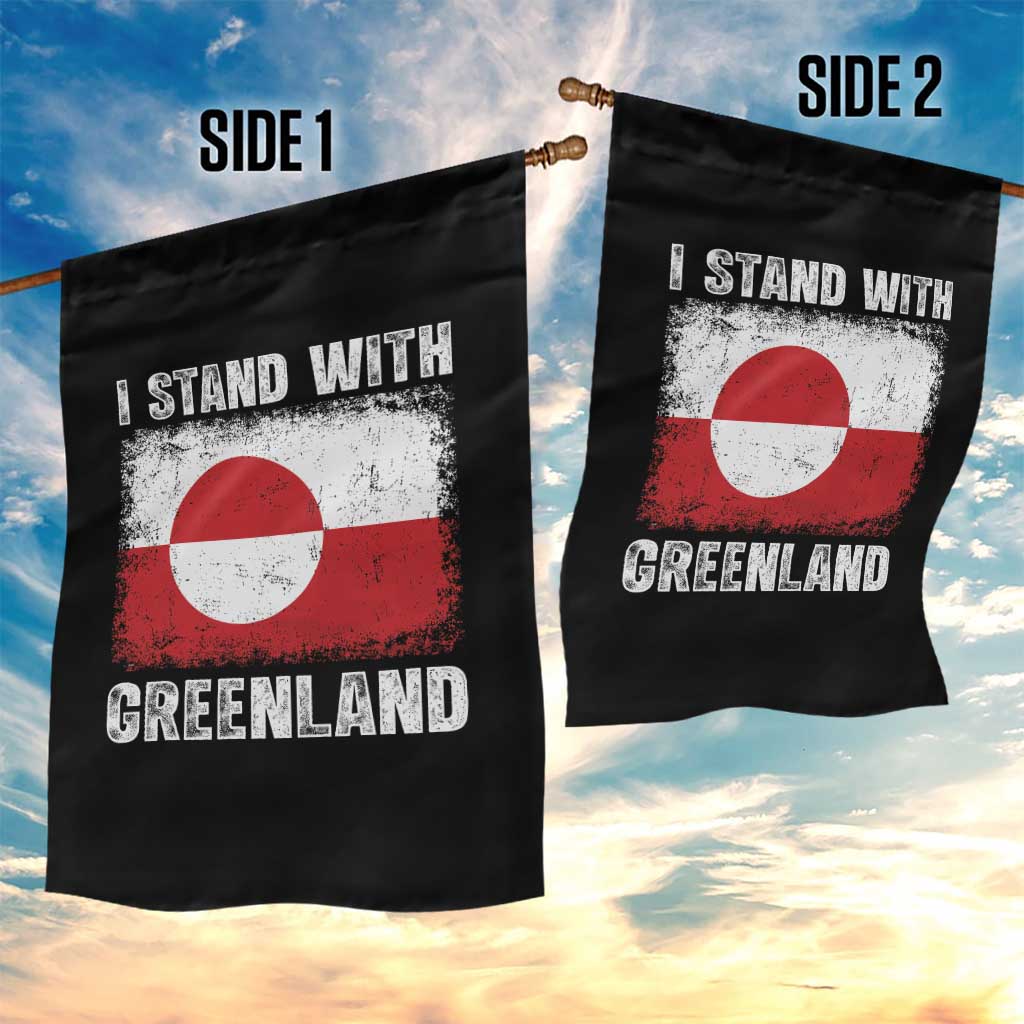 I Stand With Greenland Garden Flag Grunge Flag TS10 Print Your Wear