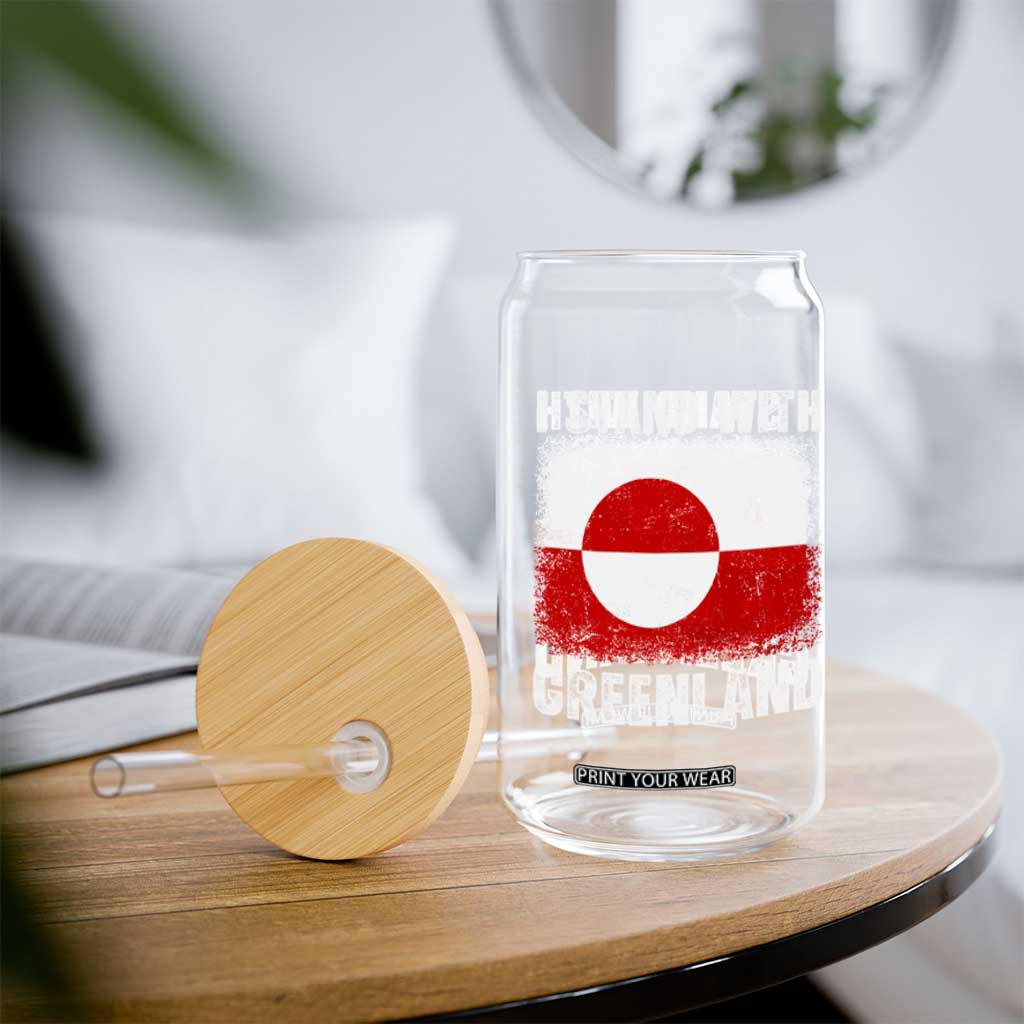 I Stand With Greenland Glass Can Grunge Flag TS10 Print Your Wear