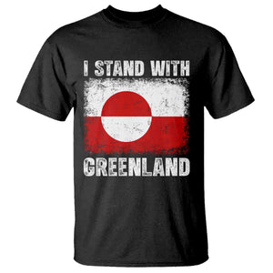 I Stand With Greenland T Shirt - Grunge Flag Solidarity Protest Tee TS10 Black Print Your Wear