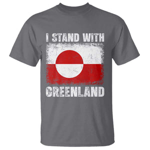 I Stand With Greenland T Shirt - Grunge Flag Solidarity Protest Tee TS10 Charcoal Print Your Wear