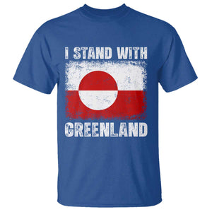 I Stand With Greenland T Shirt - Grunge Flag Solidarity Protest Tee TS10 Royal Blue Print Your Wear