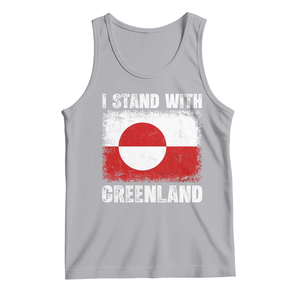 I Stand With Greenland Tank Top Grunge Flag TS10 Athletic Heather Print Your Wear
