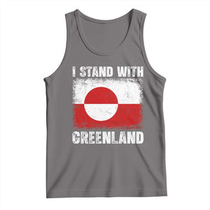 I Stand With Greenland Tank Top Grunge Flag TS10 Deep Heather Print Your Wear