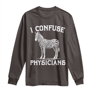 Rare Disease Awereness Long Sleeve Shirt Zebra Ribbon Cancer Warrior Gift TS10 Dark Chocolate Print Your Wear