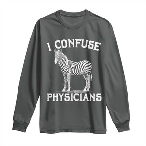 Rare Disease Awereness Long Sleeve Shirt Zebra Ribbon Cancer Warrior Gift TS10 Dark Heather Print Your Wear