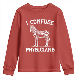 Rare Disease Awereness Youth Sweatshirt Zebra Ribbon Cancer Warrior Gift TS10 Red Print Your Wear