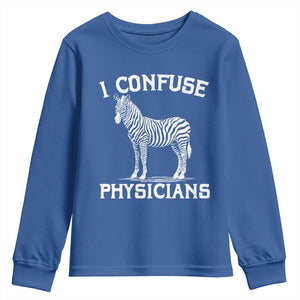 Rare Disease Awereness Youth Sweatshirt Zebra Ribbon Cancer Warrior Gift TS10 Royal Blue Print Your Wear