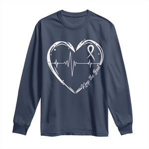 CHD Heart Disease Awareness Long Sleeve Shirt Wear Red Keep The Beat Heart Health TS10 Navy Print Your Wear