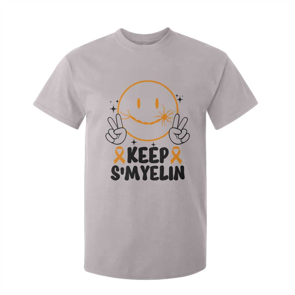 Multiple Sclerosis Awareness T Shirt For Kid Keep Smyelin MS Support TS10 Ice Gray Print Your Wear