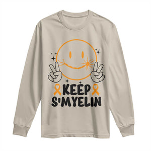 Multiple Sclerosis Awareness Long Sleeve Shirt Keep Smyelin MS Support TS10 Sand Print Your Wear