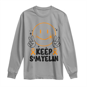 Multiple Sclerosis Awareness Long Sleeve Shirt Keep Smyelin MS Support TS10 Sport Gray Print Your Wear