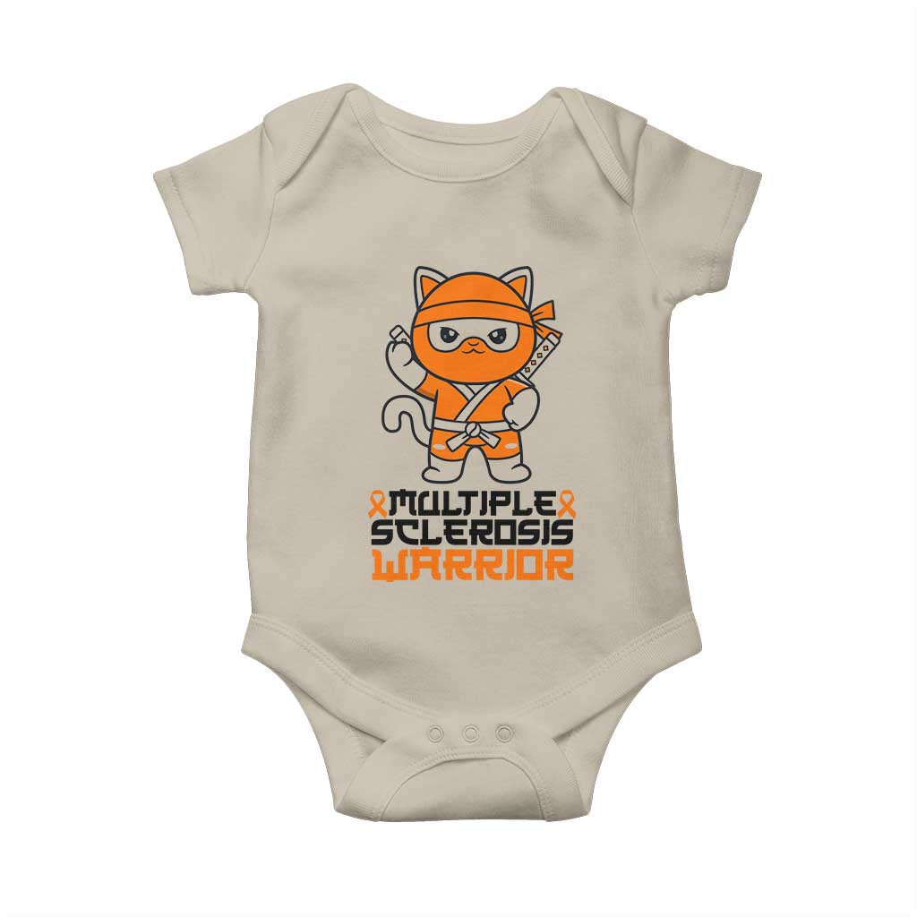 Multiple Sclerosis Awareness Baby Onesie Orange Ribbon MS Warrior Ninja TS10 Sand Print Your Wear