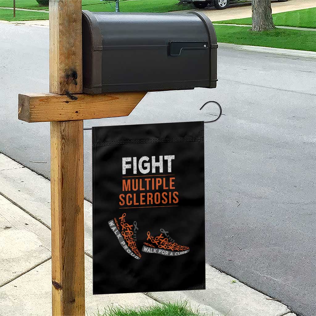Fight MS Garden Flag Orange Ribbon Multiple Sclerosis Awareness TS10 Print Your Wear