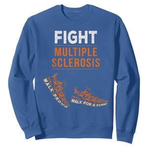 Fight MS Sweatshirt Orange Ribbon Multiple Sclerosis Awareness TS10 Royal Blue Print Your Wear