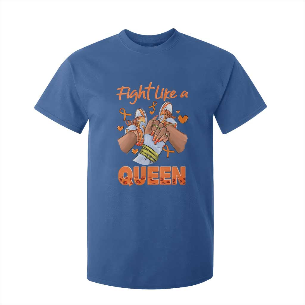 Multiple Sclerosis Awareness T Shirt For Kid Orange Ribbon Fight MS Like A Queen TS10 Royal Blue Print Your Wear
