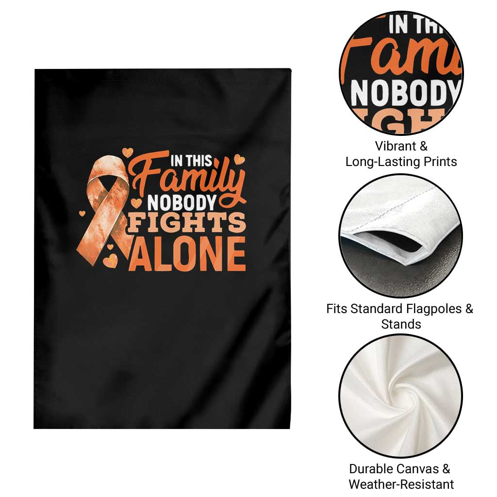 Multiple Sclerosis Awareness Garden Flag Orange Ribbon In This Family Nobody Fights Alone TS10 Print Your Wear