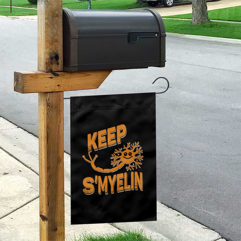 Multiple Sclerosis Awareness Garden Flag Orange Ribbon Keep S'Myelin MS Warrior TS10 Print Your Wear