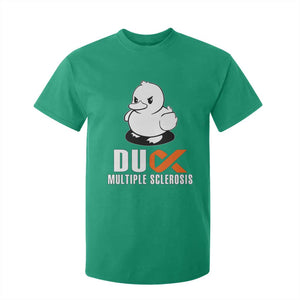 Duck Multiple Sclerosis Awareness T Shirt For Kid Orange Ribbon MS Support Squad TS10 Irish Green Print Your Wear