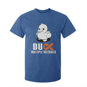 Duck Multiple Sclerosis Awareness T Shirt For Kid Orange Ribbon MS Support Squad TS10 Royal Blue Print Your Wear