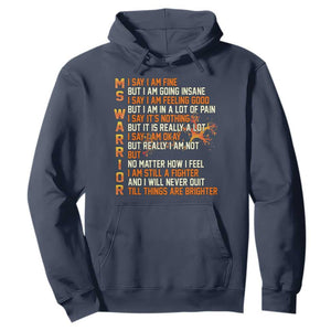 Multiple Sclerosis Awareness Hoodie Fight MS Orange Ribbon TS10 Navy Print Your Wear