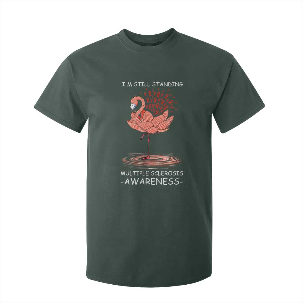 Multiple Sclerosis Survivor T Shirt For Kid Fight MS Orange Ribbon TS10 Dark Forest Green Print Your Wear