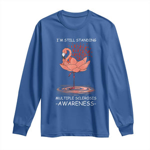 Multiple Sclerosis Survivor Long Sleeve Shirt Fight MS Orange Ribbon TS10 Royal Blue Print Your Wear