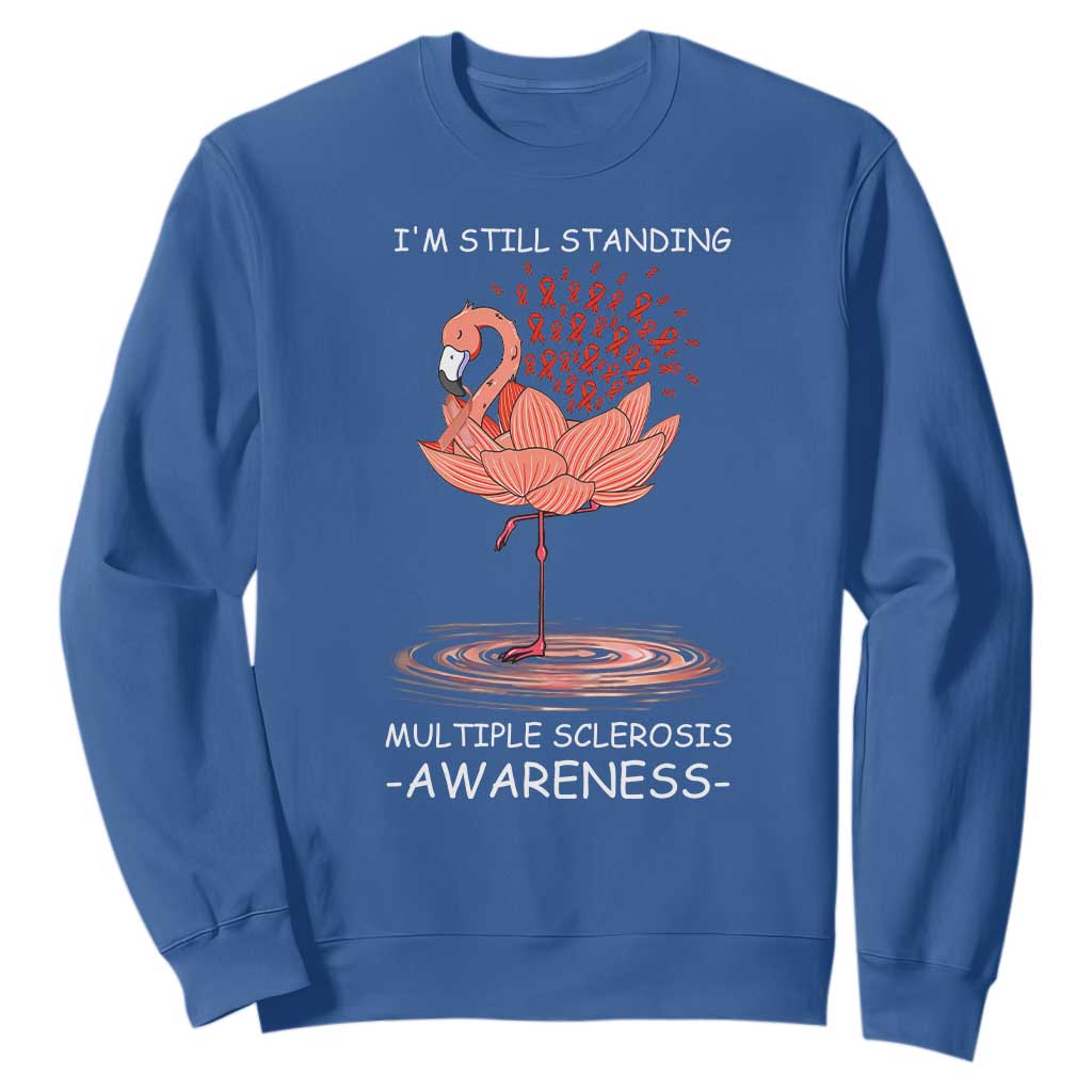 Multiple Sclerosis Survivor Sweatshirt Fight MS Orange Ribbon TS10 Royal Blue Print Your Wear