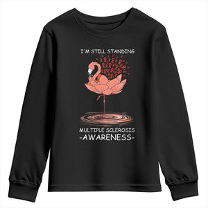 Multiple Sclerosis Survivor Youth Sweatshirt Fight MS Orange Ribbon TS10 Black Print Your Wear