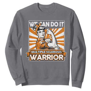 Multiple Sclerosis Awareness Sweatshirt Orange Ribbon MS Warrior Support Squad TS10 Charcoal Print Your Wear