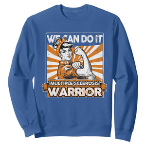 Multiple Sclerosis Awareness Sweatshirt Orange Ribbon MS Warrior Support Squad TS10 Royal Blue Print Your Wear