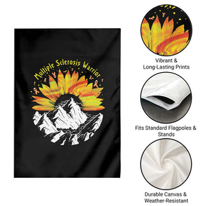 MS Warrior Garden Flag Orange Ribbon Sunflower Multiple Sclerosis Awareness TS10 Print Your Wear