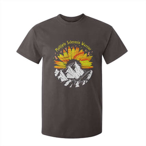 MS Warrior T Shirt For Kid Orange Ribbon Sunflower Multiple Sclerosis Awareness TS10 Dark Chocolate Print Your Wear