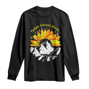 MS Warrior Long Sleeve Shirt Orange Ribbon Sunflower Multiple Sclerosis Awareness TS10 Black Print Your Wear