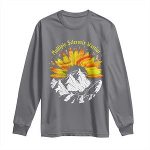 MS Warrior Long Sleeve Shirt Orange Ribbon Sunflower Multiple Sclerosis Awareness TS10 Charcoal Print Your Wear