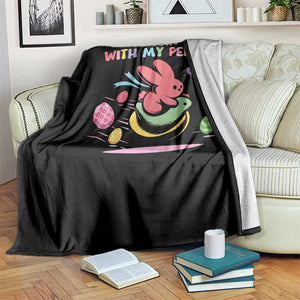 Easter Day Throw Blanket Chillin With My Peeps Bunnies TS10 Print Your Wear