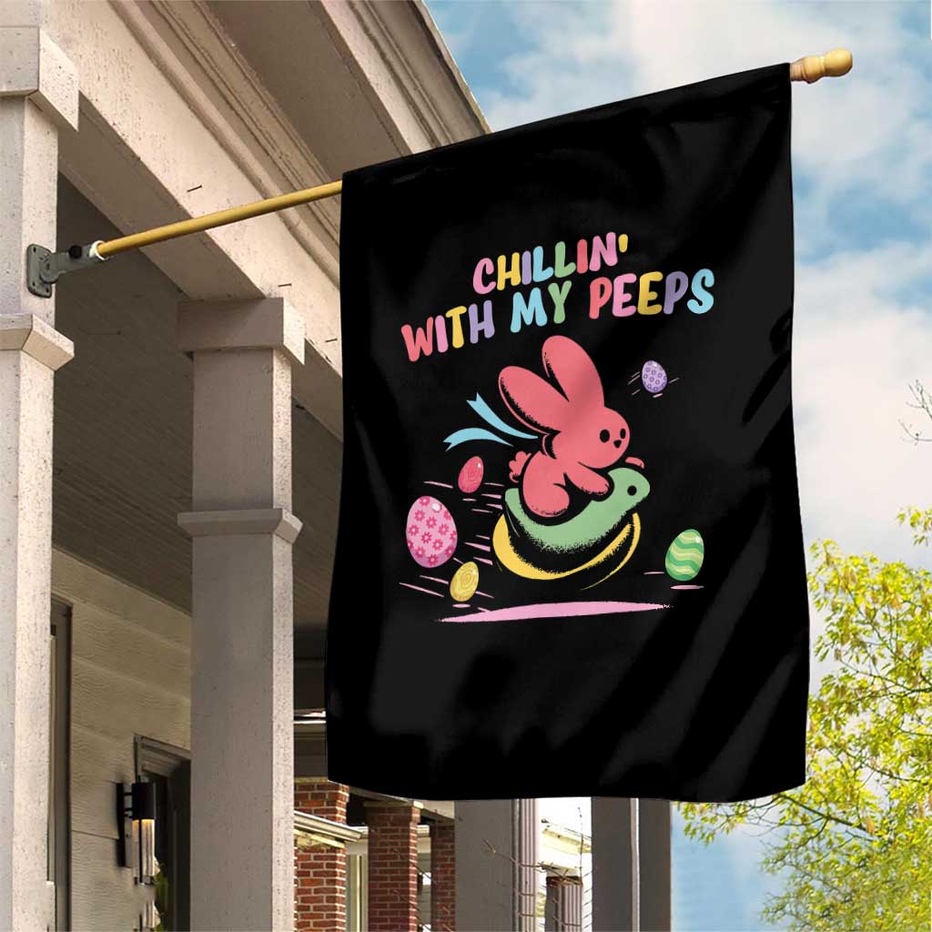 Easter Day Garden Flag Chillin With My Peeps Bunnies TS10 Print Your Wear