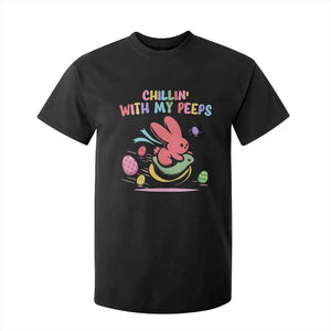 Easter Day T Shirt For Kid Chillin With My Peeps Bunnies TS10 Black Print Your Wear