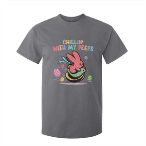 Easter Day T Shirt For Kid Chillin With My Peeps Bunnies TS10 Charcoal Print Your Wear