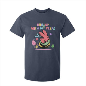 Easter Day T Shirt For Kid Chillin With My Peeps Bunnies TS10 Navy Print Your Wear
