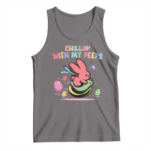 Easter Day Tank Top Chillin With My Peeps Bunnies TS10 Deep Heather Print Your Wear