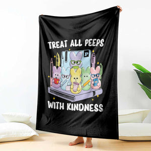 Teachers Easter Throw Blanket Treat All Peeps With Kindness TS10 Print Your Wear