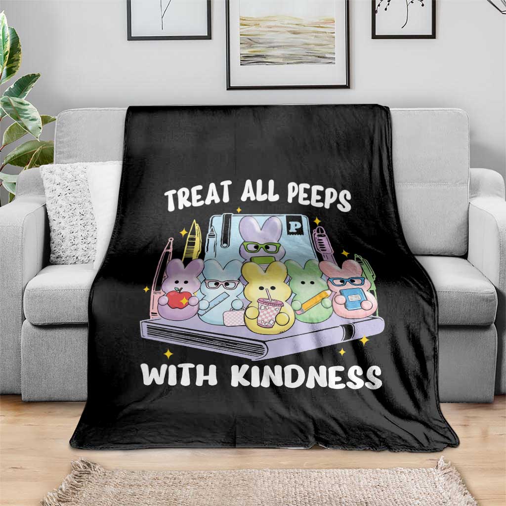 Teachers Easter Throw Blanket Treat All Peeps With Kindness TS10 Print Your Wear